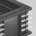 Modern Solar Outdoor Pillar Lights is made of metal