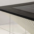 Modern Black Outdoor Lamp Metal Acrylic Square Outdoor