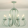 Vintage Candle Chandelier - Metal Multi-Light Fixture
