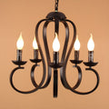 Vintage Candle Chandelier - Metal Multi-Light Fixture