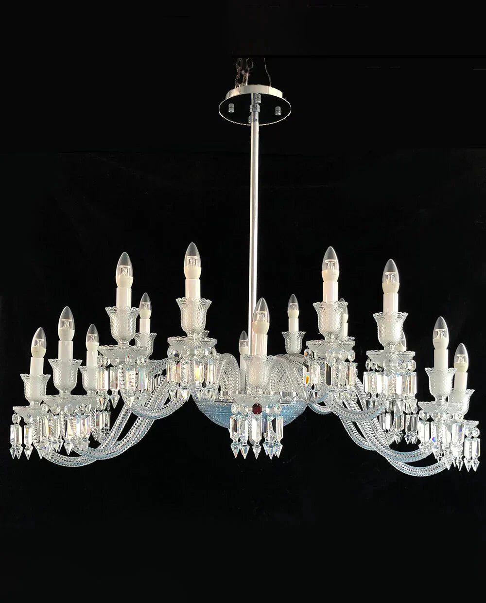 16 Lights Ellipse Crystal Lighting Dining Room Chandelier - Joyfuzzy