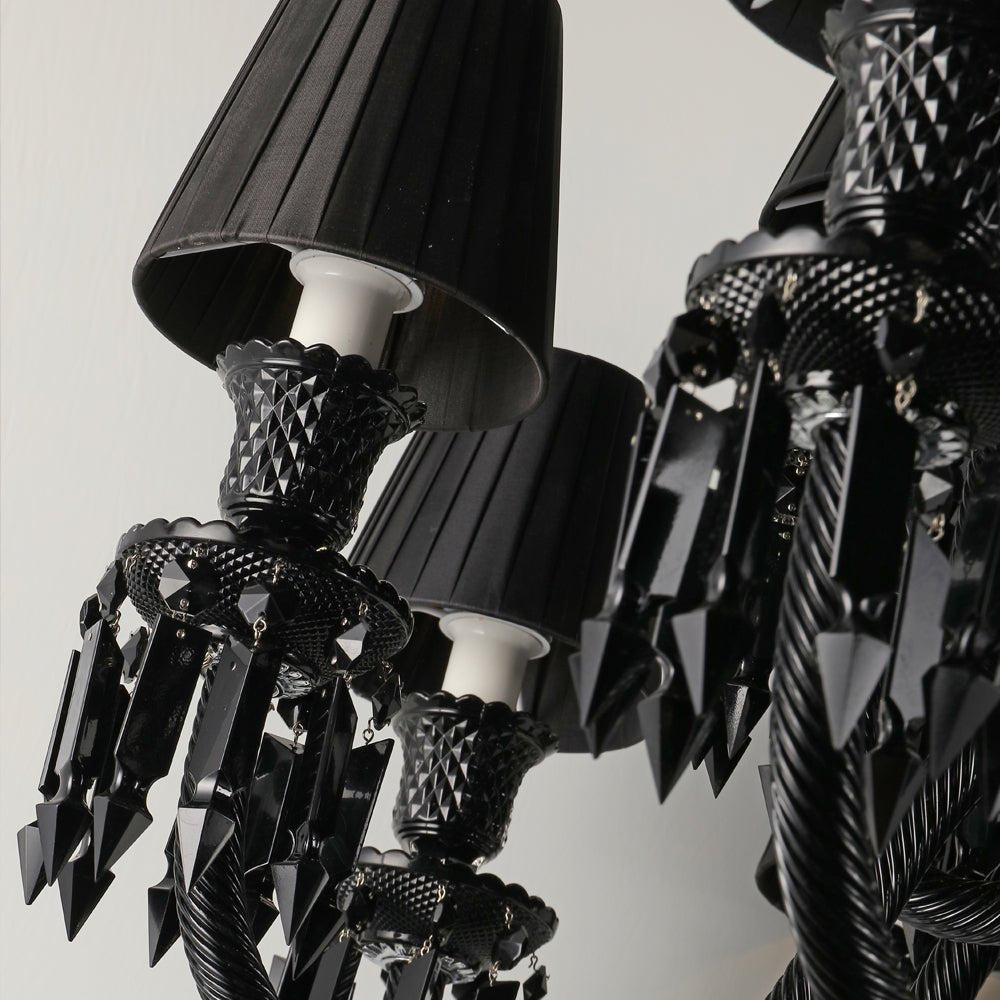 18 Lights Black Crystal Lighting - Joyfuzzy
