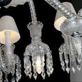 24 Lights Crystal Chandelier with Lampshades - Joyfuzzy