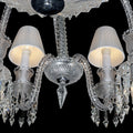 24 Lights Crystal Chandelier with Lampshades - Joyfuzzy