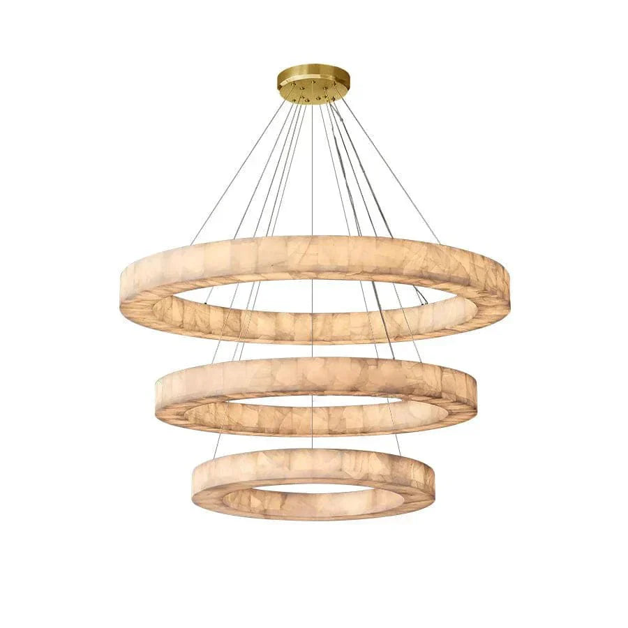 3 - Tier Round Marble Chandelier - Joyfuzzy