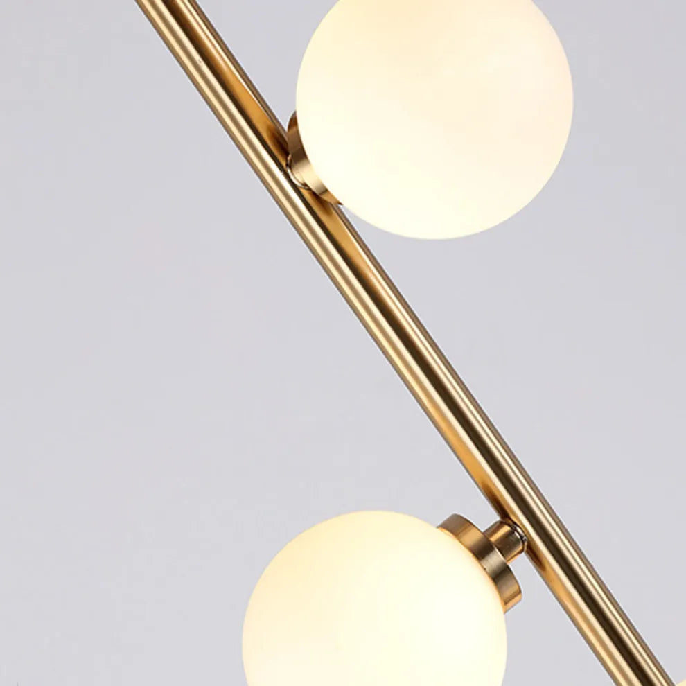 Floor Lamp – Slim Design with Glass Globe