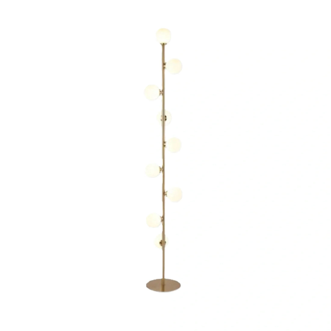 Floor Lamp – Slim Design with Glass Globe for Living Room