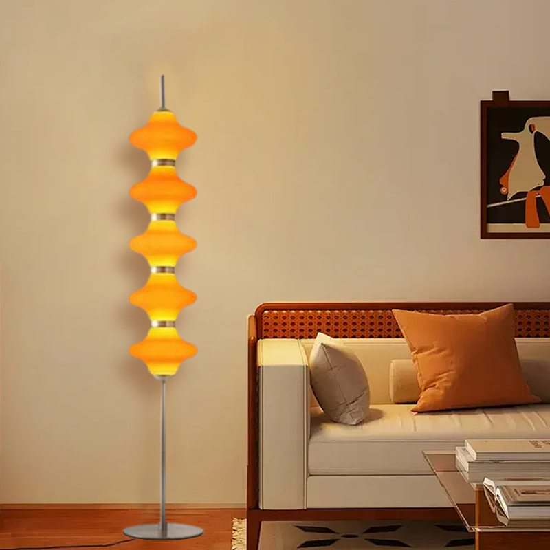 Modern Metal & Glass Floor Lamp