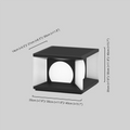Modern Black Outdoor Pillar Light Dimension