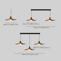 Retro Wave Pendant Light – Mahogany/Resin & Metal Dimensions