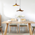Retro Wave Pendant Light – Mahogany/Resin & Metal Dining Room