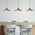 Retro Wave Pendant Light – Mahogany/Resin & Metal Dining Room