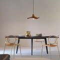Retro Wave Pendant Light – Mahogany/Resin & Metal Dining Room