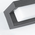 Modern Outdoor Wall Lamp - Black Metal & Acrylic Rectangular Design for Garden