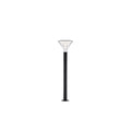 Modern Cylindrical Pathway Light – Black Metal