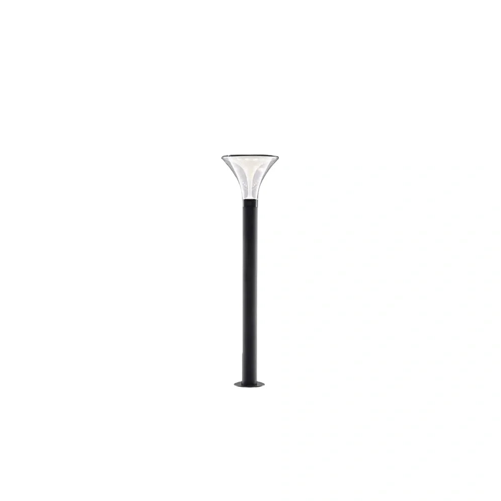 Modern Cylindrical Pathway Light – Black Metal