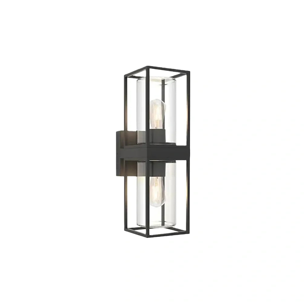Vintage Outdoor Wall Lamp - Black Metal