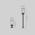 Modern Metal Outdoor Pathway Light dimensions