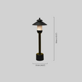 Modern Hooded Outdoor Pathway Light Dimension
