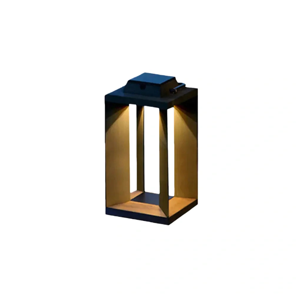 Modern Solar Floor Lamp - Black Metal