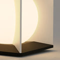 Art Deco Solar Outdoor Pillar Light - Black