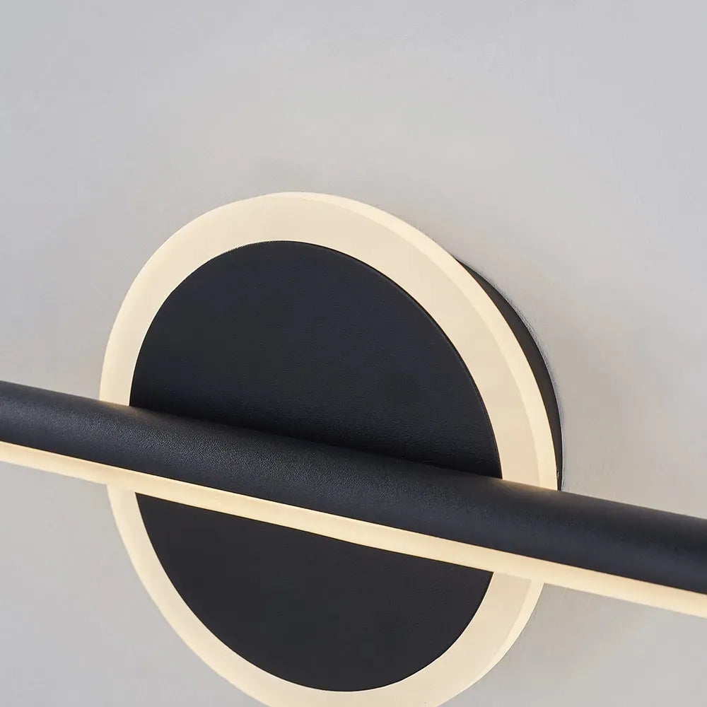 Minimalist Linear Vanity Light – Black/Gold Metal for Bathroom/Bedroom