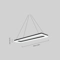 Modern Rectangular Pendant Light Dimension