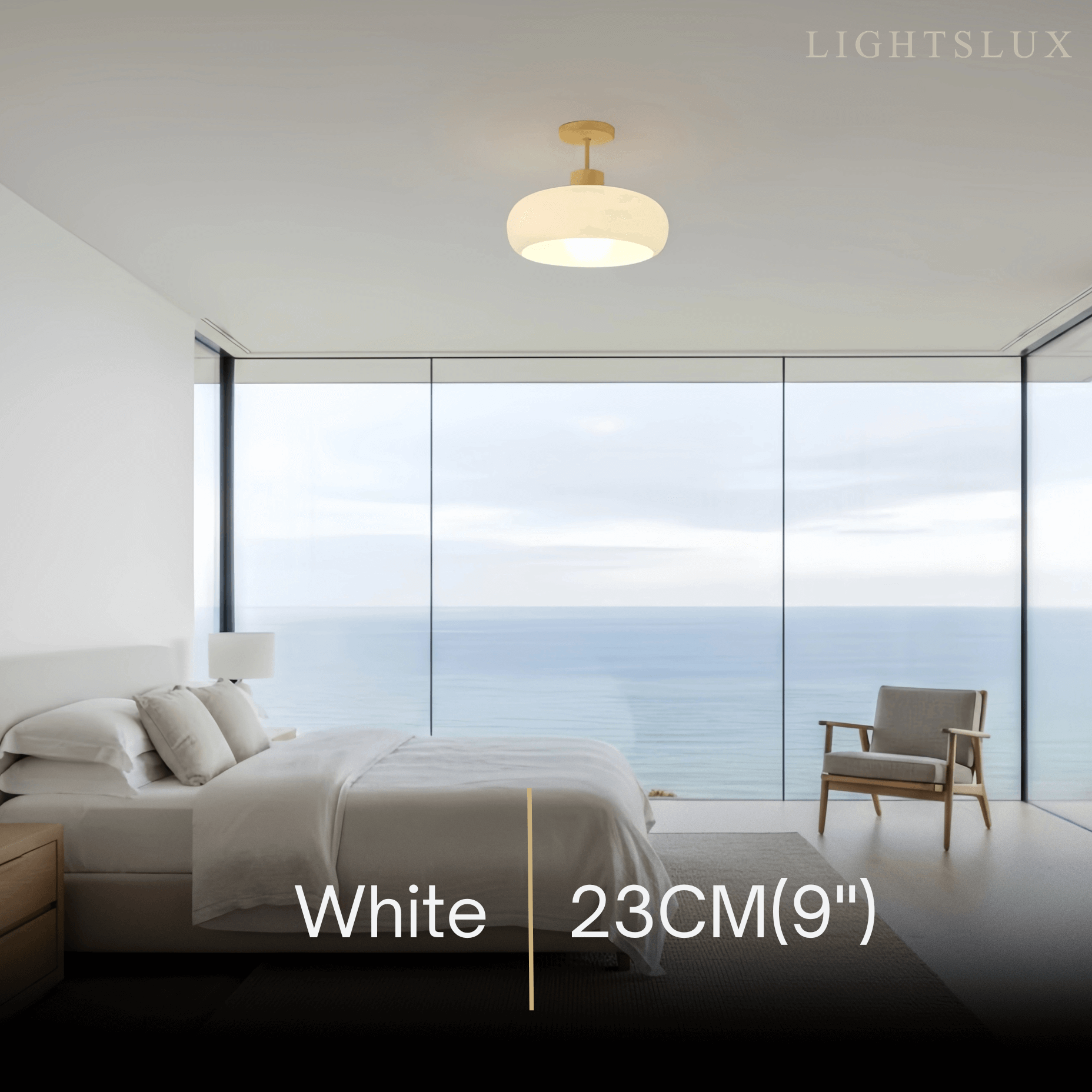 Crema Modern Glass LED Ceiling Light