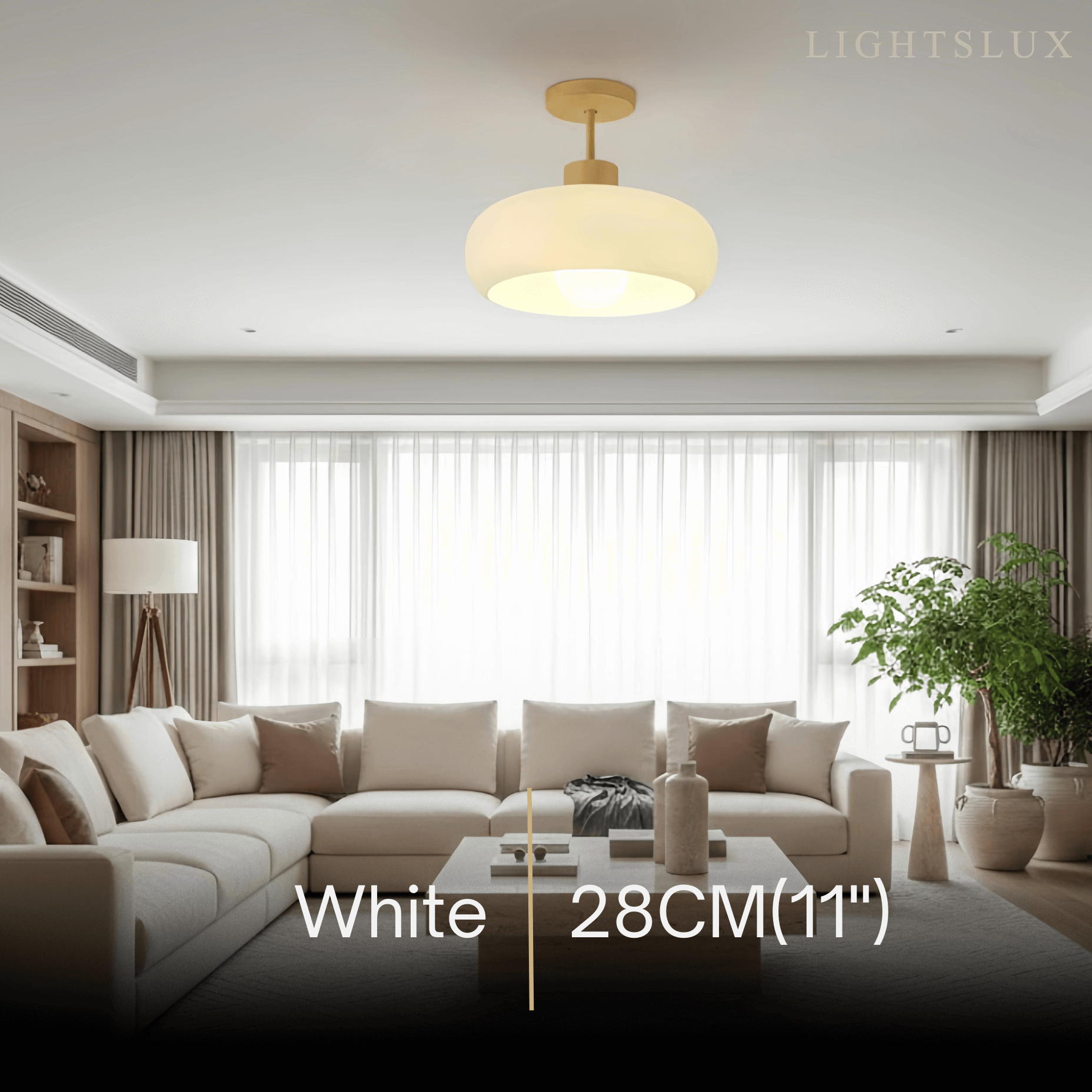 Crema Modern Glass LED Ceiling Light