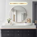 Gold Vanity Light — Metal & Acrylic Rectangle IP44 Bedroom