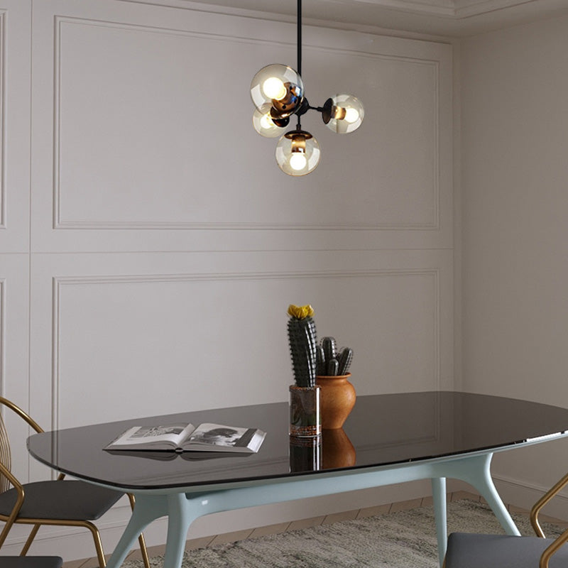 Chandelier – Metal & Glass Chandelier for Living Room