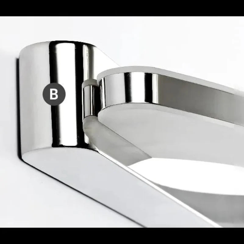Modern Elliptical Vanity Light – Chrome Metal