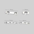 Vanity Light— Crystal & Metal Frame 4 Sizes