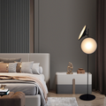 Modern Floor Lamp - Black Metal Trumpet