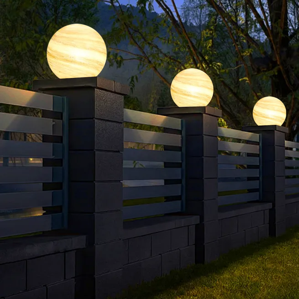 Art Deco Globe Outdoor Post Light