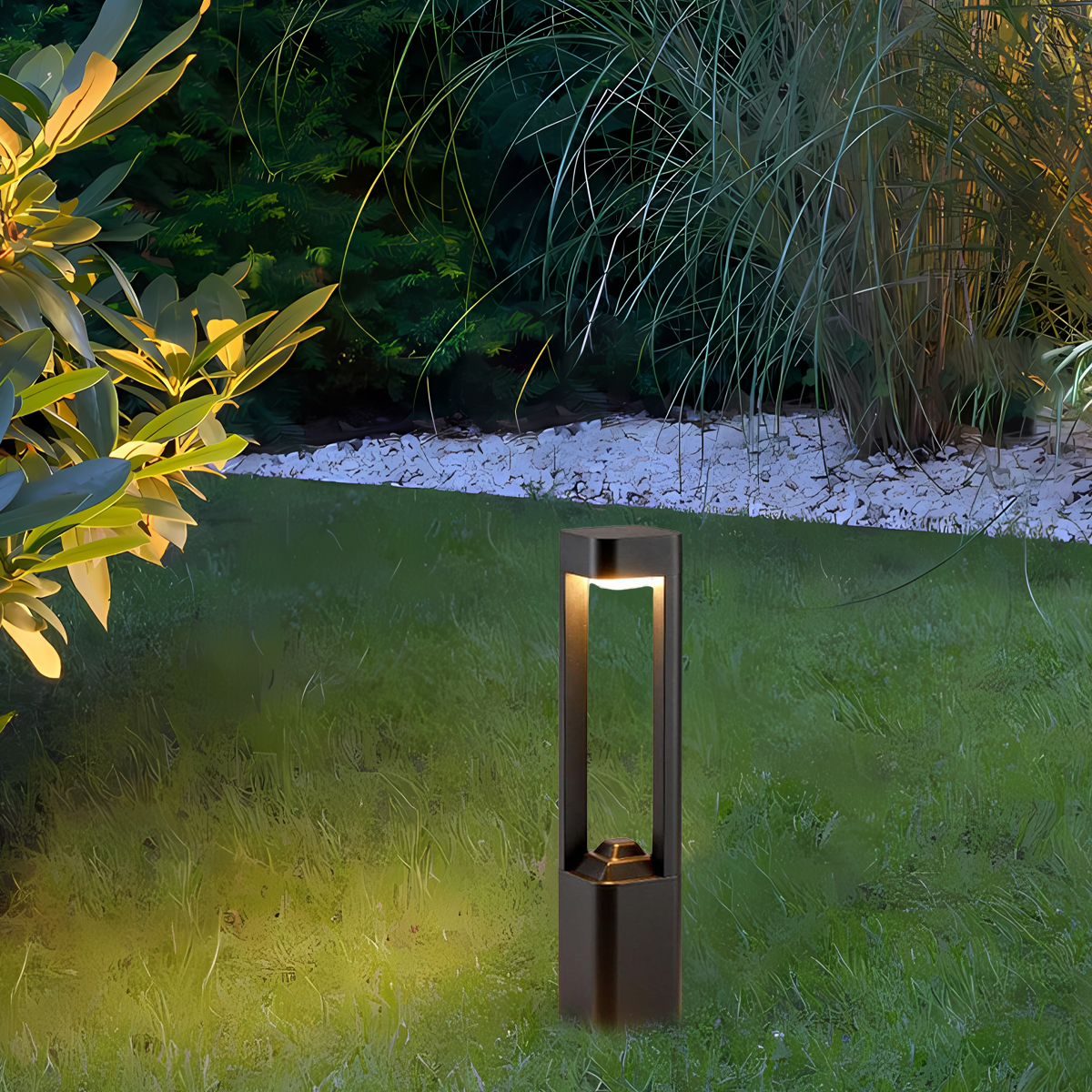 Modern Rectangular Bollard Light