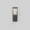 Modern Rectangular Bollard Light Dimensions
