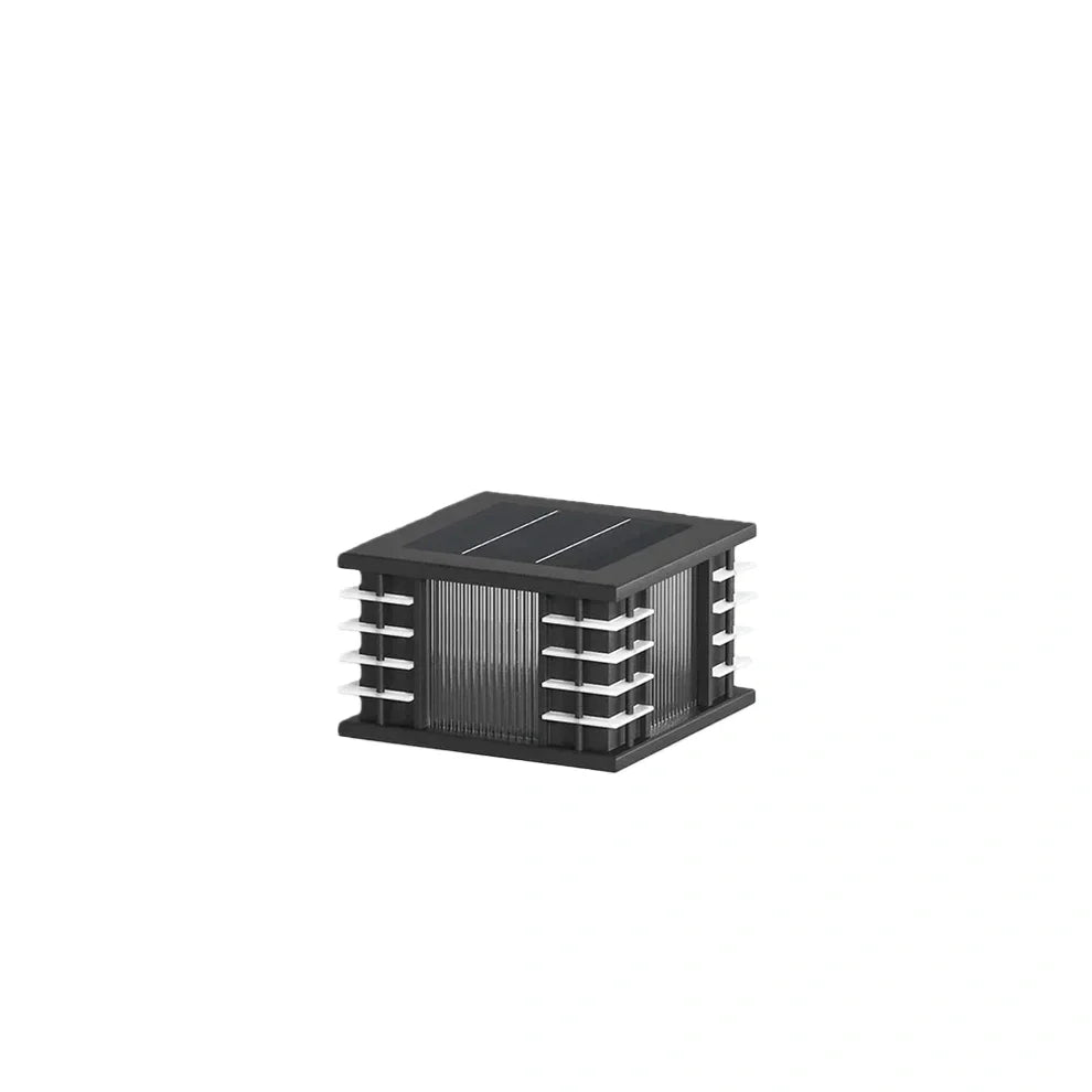 Modern Solar Outdoor Pillar Lights - Square