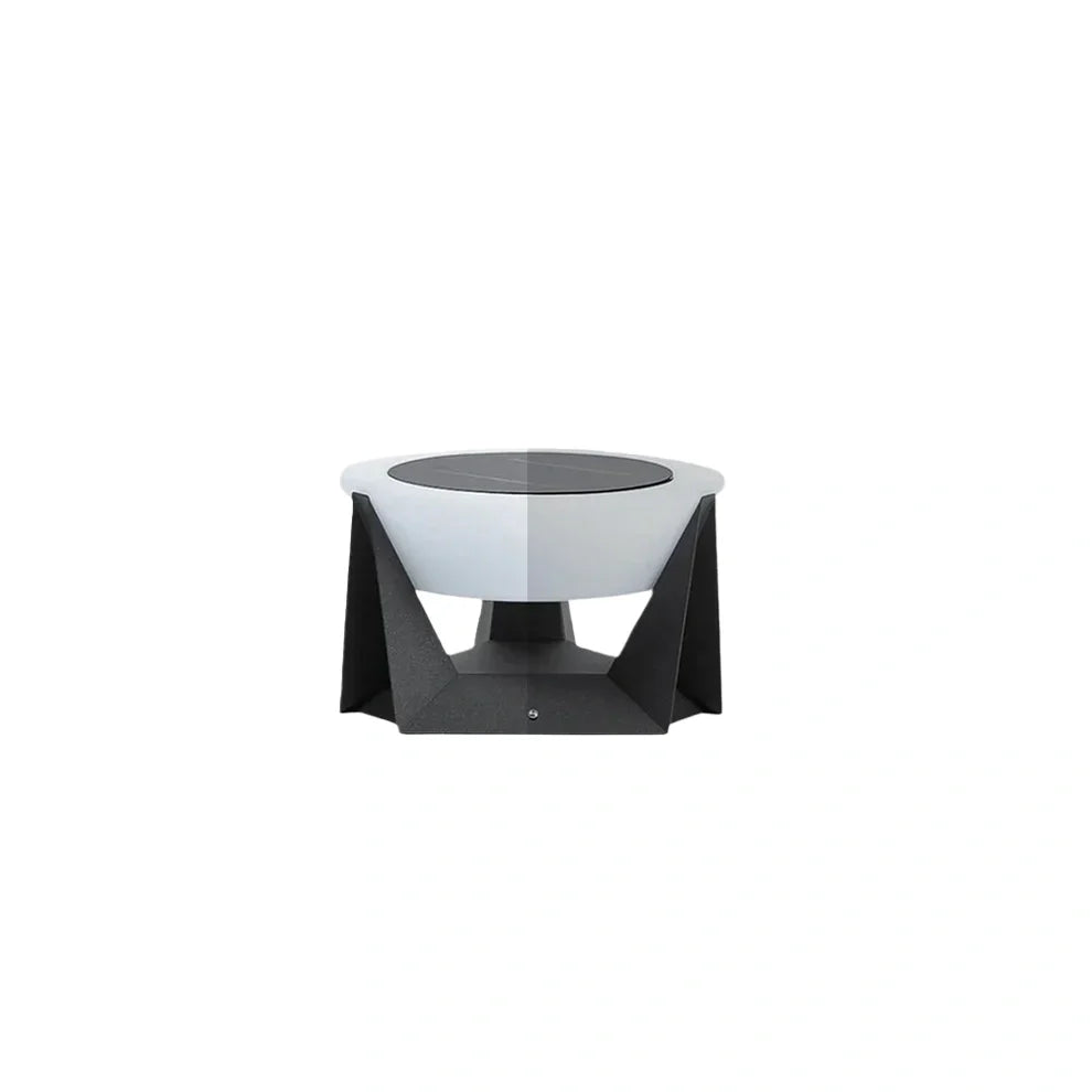 Modern Drum-Shaped Outdoor Lamp