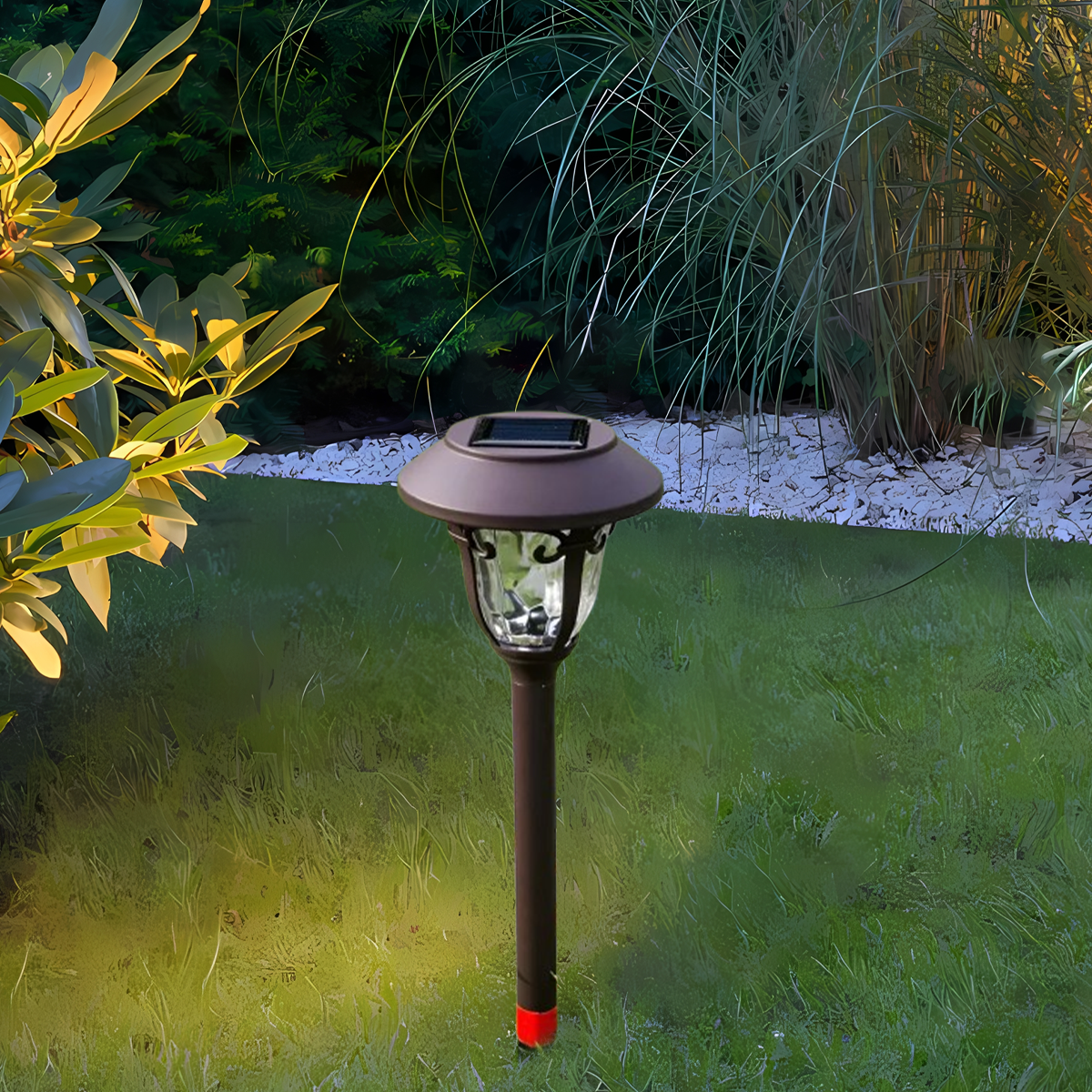 Industrial Bowl-Shaped Solar Pathway Light