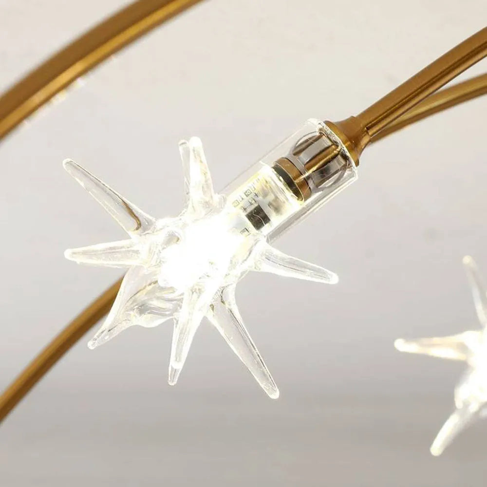 Close - up of Star - shaped LED Bulb on Ceiling Light