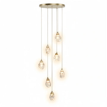 Luxury Crystal Chandelier - Shimmering Fixture for Dining Room & Grand Interiors