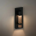 Modern Outdoor Wall Sconce – Black Stainless Steel Crystal Accents Starry Glow for Entryway