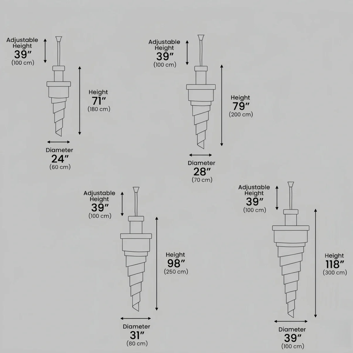 Excelis_Luxury_Cone_Crystal_Chandelier