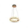 Excelis Rose Gold Crystal Chandelier – Exquisite Crystals with Warm Ambient Glow