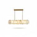 Excelis Alabaster Petal Pendant Light – Solid Brass Frame Brushed Gold Finish Kitchen island