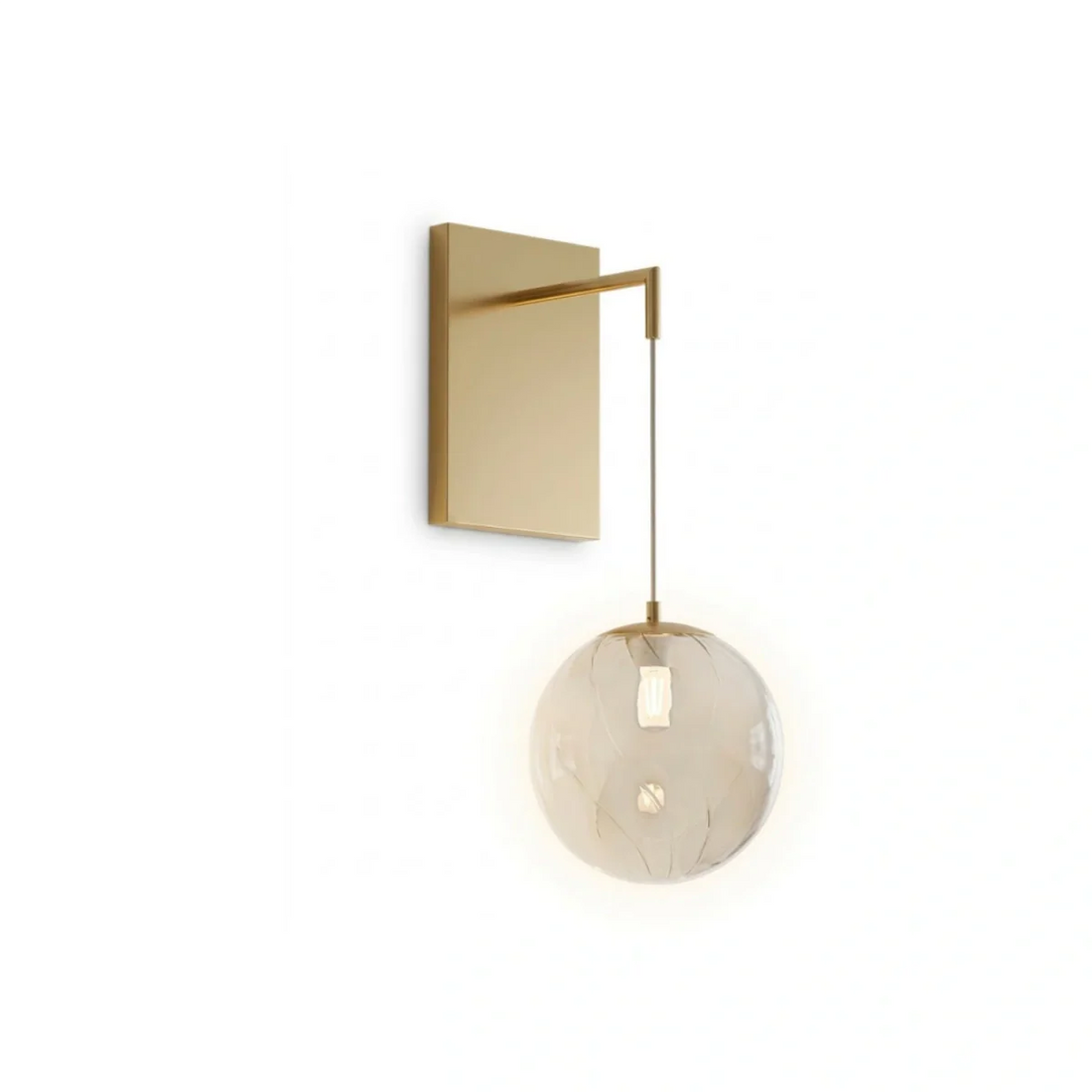 Excelis Modern Gold Globe Wall Sconce – Brushed Gold Finish Modern Elegant Design