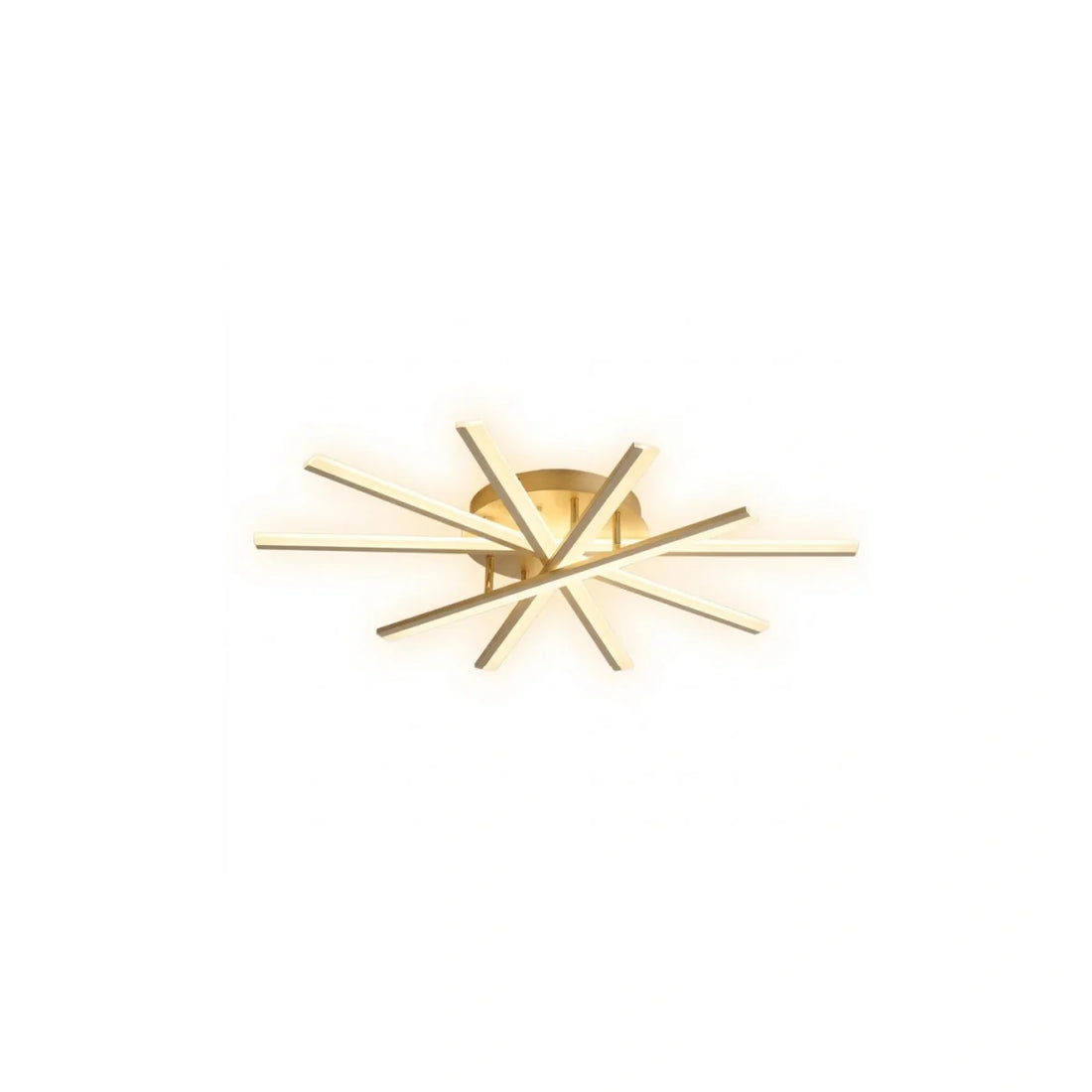 Nebula Modern Geometric Linear Ceiling Light – Black Ash/Metallic Gold for Living Room