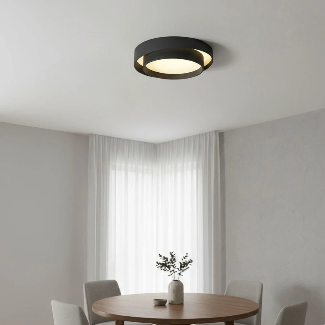 Contemporary Cylinder Ceiling Light — Matte Neutral LED for Living Room