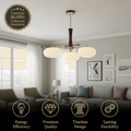 Pendant Light – Mulberry Silk White Globe Ceiling Lamp for Living Room